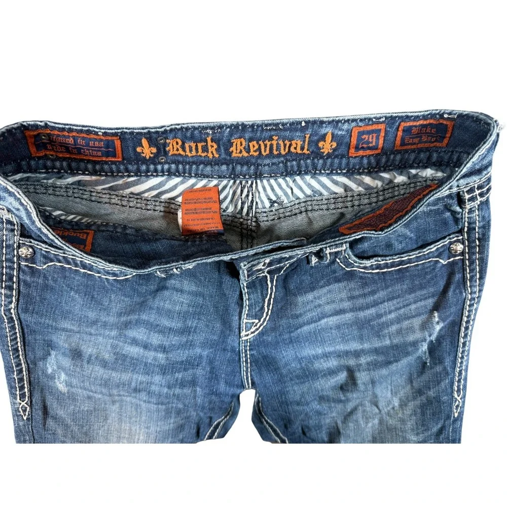 Buckle Rock Revival Blake Easy Bootcut Jeans Womens 29 Blue‎ Medium Wash Travel